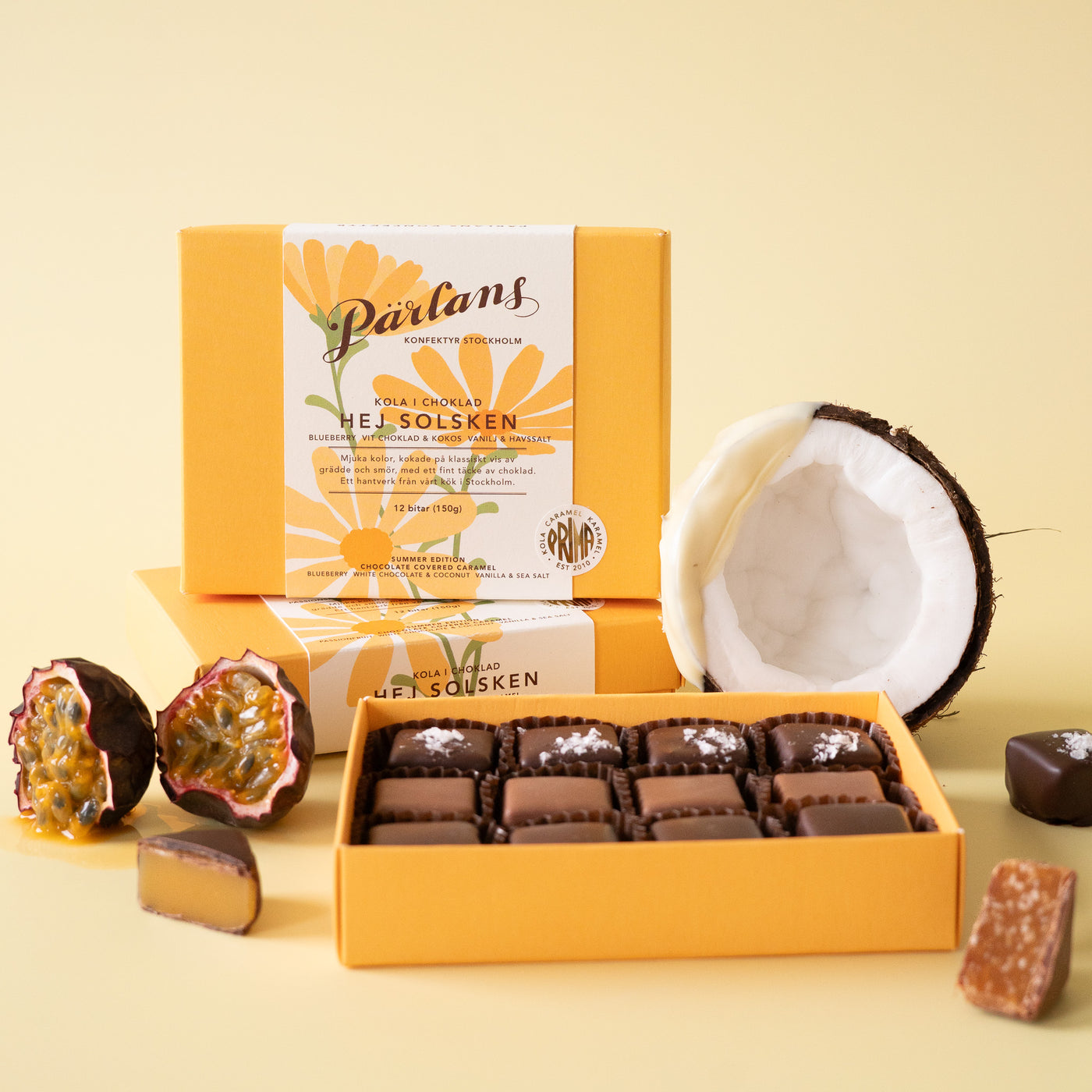 chocolate covered caramels HELLO SUNSHINE 12 pieces