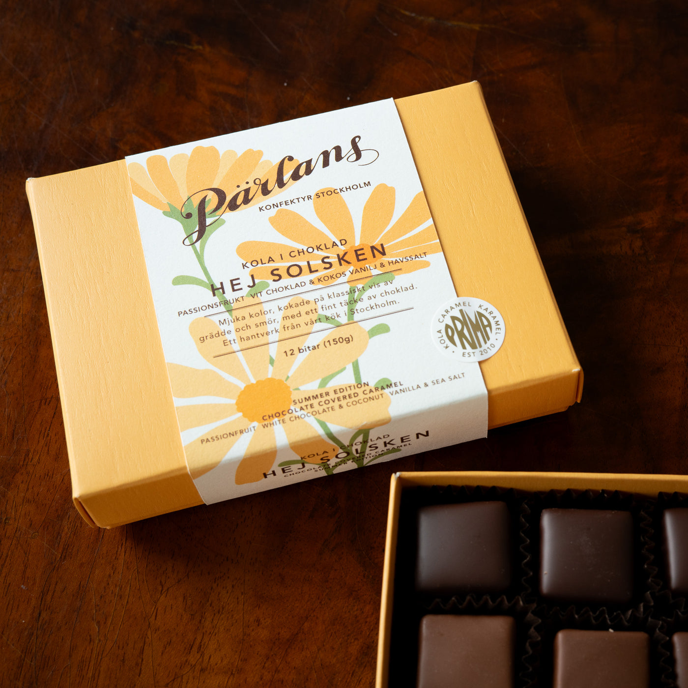 chocolate covered caramels HELLO SUNSHINE 12 pieces