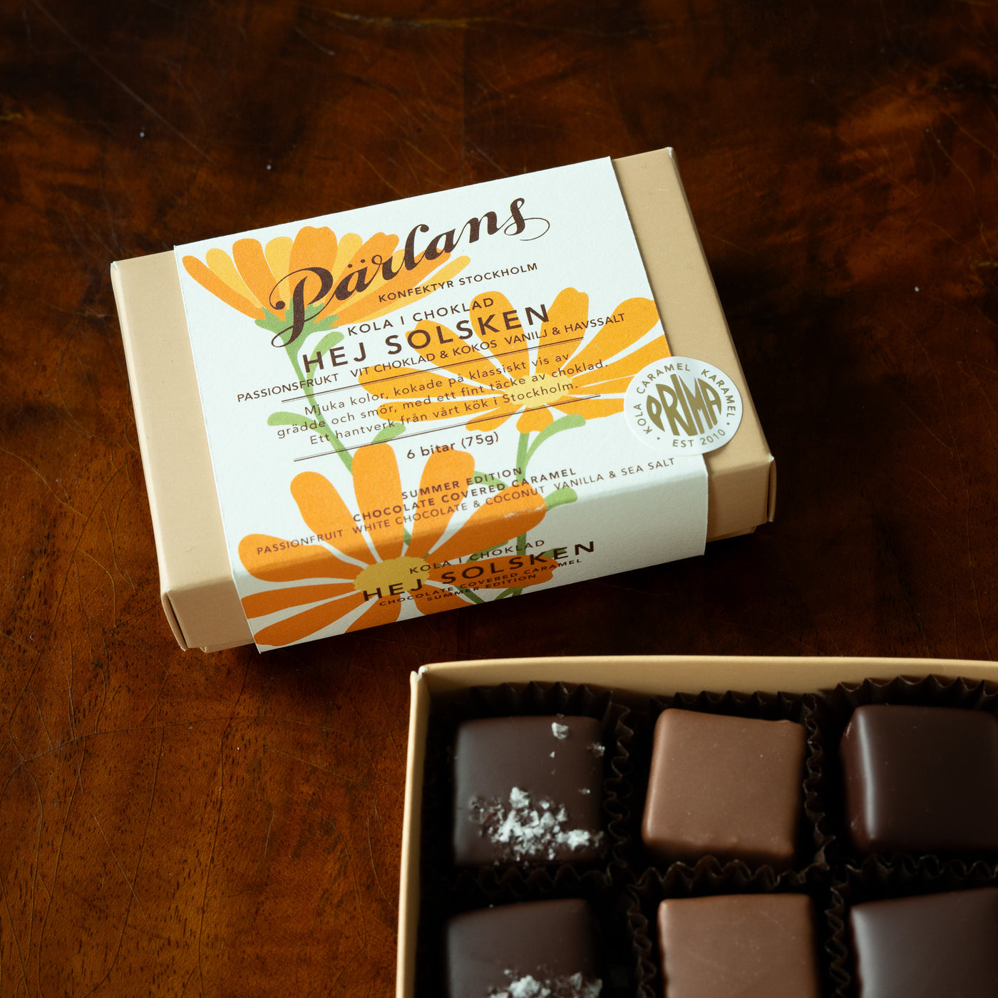 chocolate covered caramels HELLO SUNSHINE 6 pieces