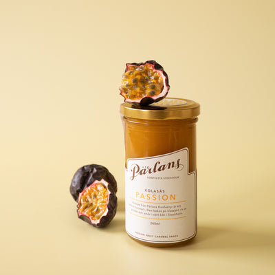 caramel sauce PASSIONFRUIT glass jar